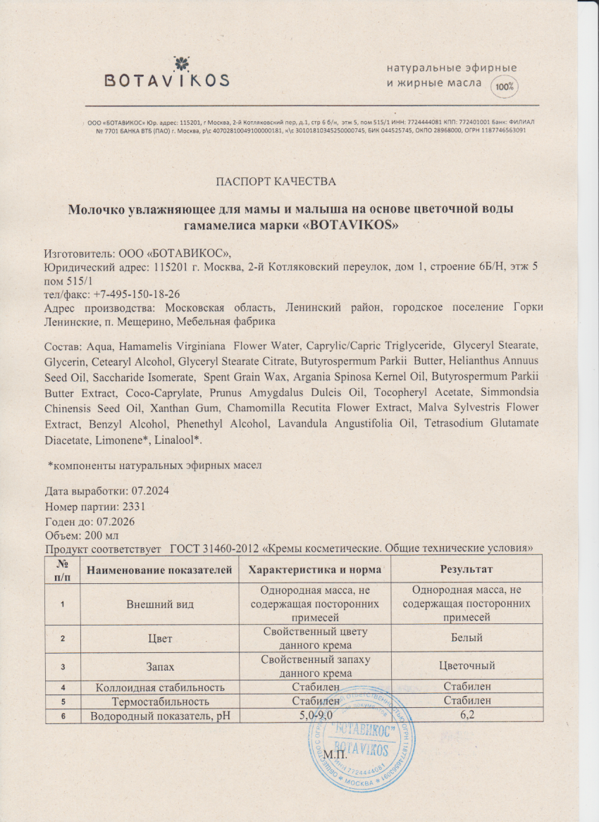 Паспорт №072024
